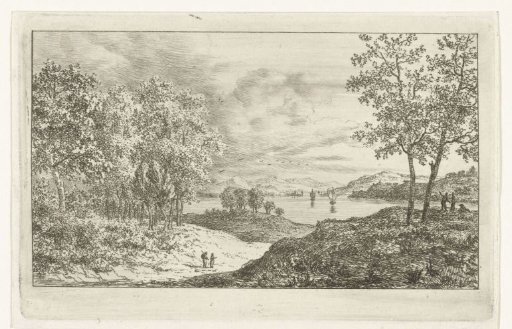 Hilly landscape with river