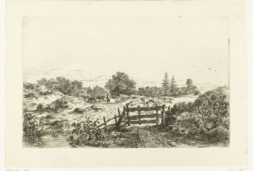 A shepherd with cows on the road to Waalsdorp