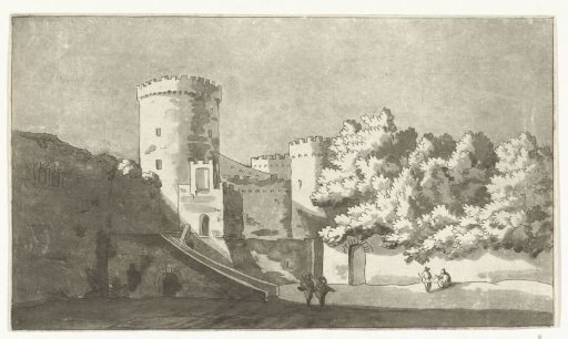 Wall of a Fortress with Towers