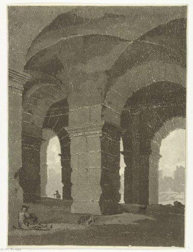 Under the arches of the Colosseum