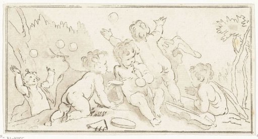 Putti blowing bubbles