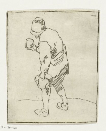 Man with Jug and Glass