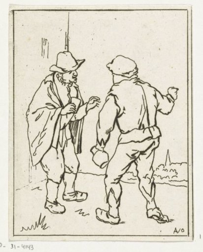 Two standing men in conversation