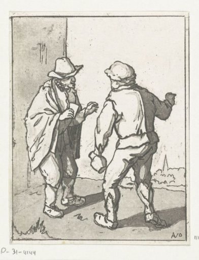 Two standing men in conversation