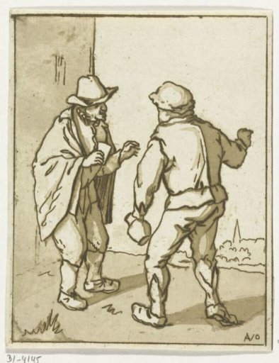 Two standing men in conversation