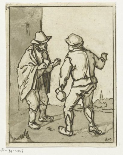 Two standing men in conversation