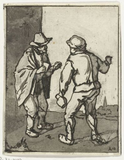 Two standing men in conversation