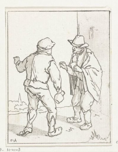 Two standing men in conversation