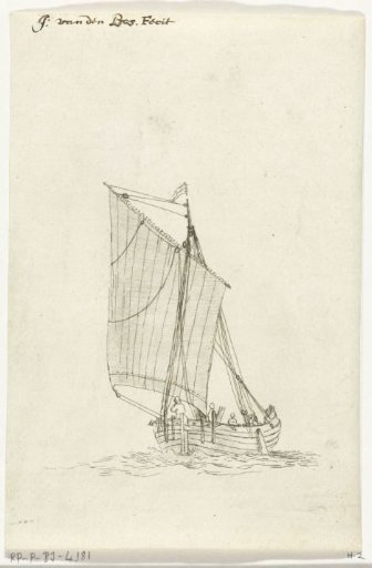 Sailing ship with square mainsail