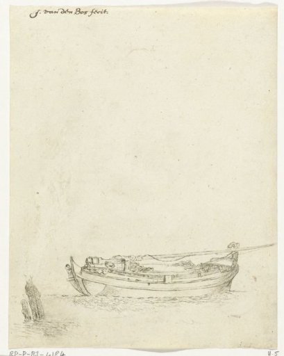 Sailing boat with lowered mast