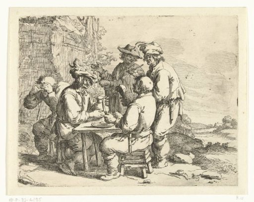 Drunken Peasants at a Table
