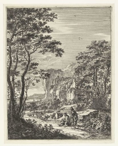 Landscape with an ox-wagon, view between Ancona and Senigallia