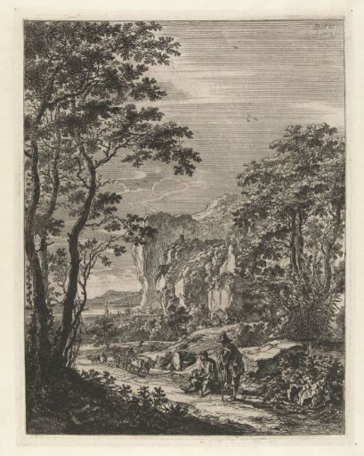 Landscape with an ox-wagon, view between Ancona and Senigallia