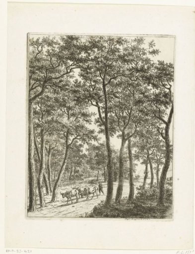 Forest Landscape with a Shepherd and Three Cows