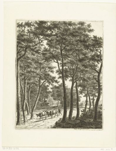 Forest Landscape with a Shepherd and Three Cows
