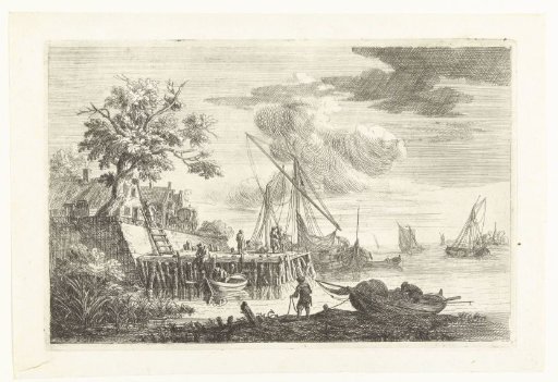 Jetty with a fisherman
