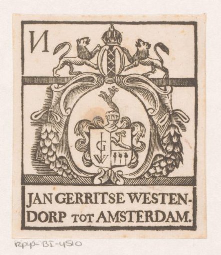 Vignette of Jan Gerritse Westendorp in Amsterdam