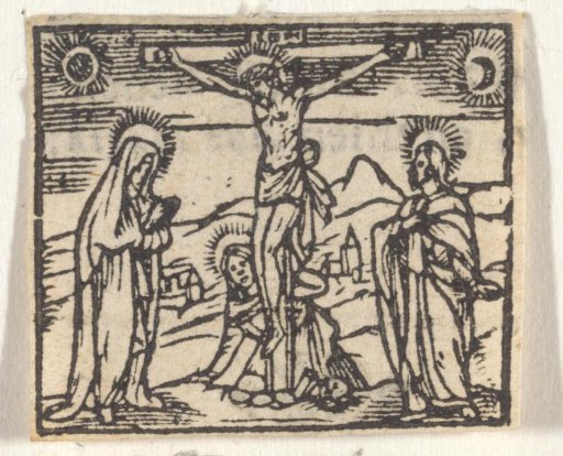 Christ on the cross with Mary, John and Mary Magdalene
