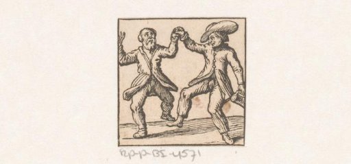 Two men dancing hand in hand