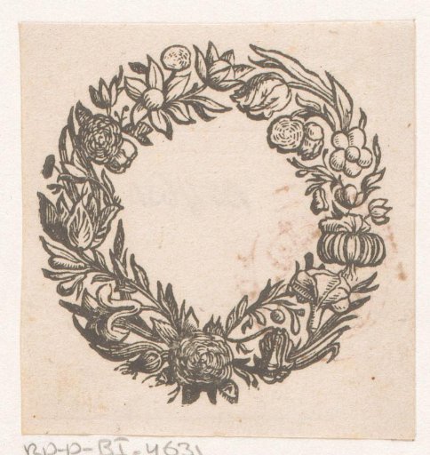 Vignette with a floral ornament
