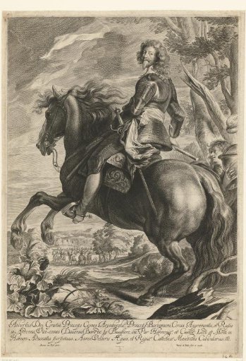 Portrait of Count Albert of Ligne, Prince of Brabant and Arenberg on horseback