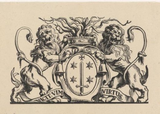 Vignette with the coat of arms of the city of Haarlem