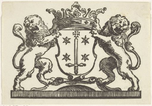 Vignette with the coat of arms of the city of Haarlem