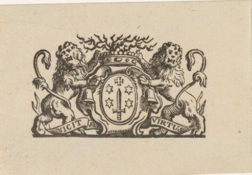 Vignette with the coat of arms of the city of Haarlem
