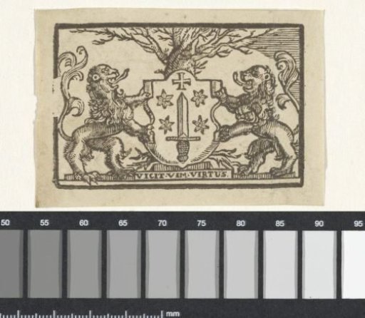 Vignette with the coat of arms of the city of Haarlem