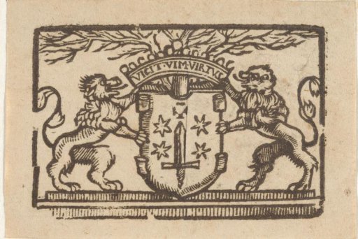 Vignette with the coat of arms of the city of Haarlem