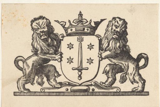 Vignette with the coat of arms of the city of Haarlem