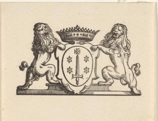 Vignette with the coat of arms of the city of Haarlem