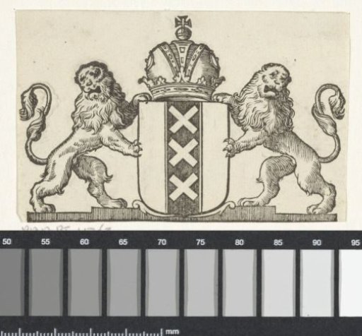 Vignette with the coat of arms of the city of Amsterdam