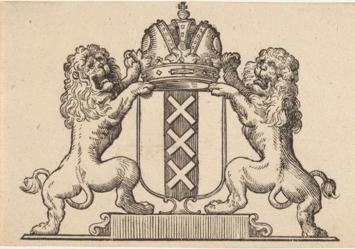 Vignette with the coat of arms of the city of Amsterdam