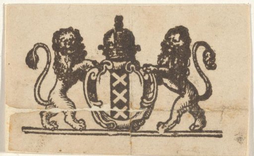 Vignette with the coat of arms of the city of Amsterdam