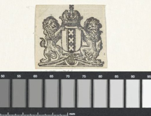 Vignette with the coat of arms of the city of Amsterdam