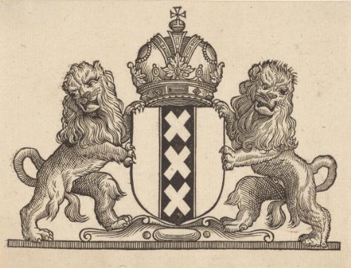 Vignette with the coat of arms of the city of Amsterdam