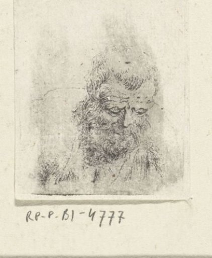 Head of an old man with a beard