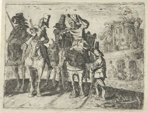 Peasant Ambushed by Highwaymen on Horseback