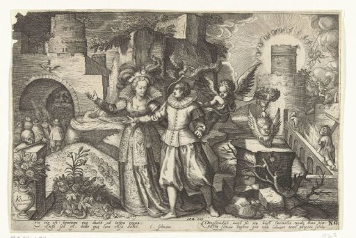 Allegory with the broad and narrow path