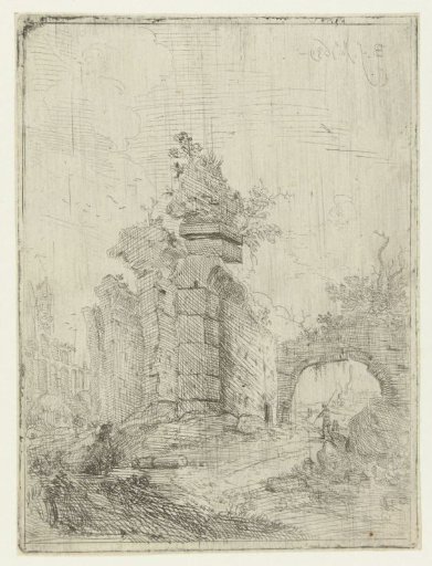 Landscape with ruins