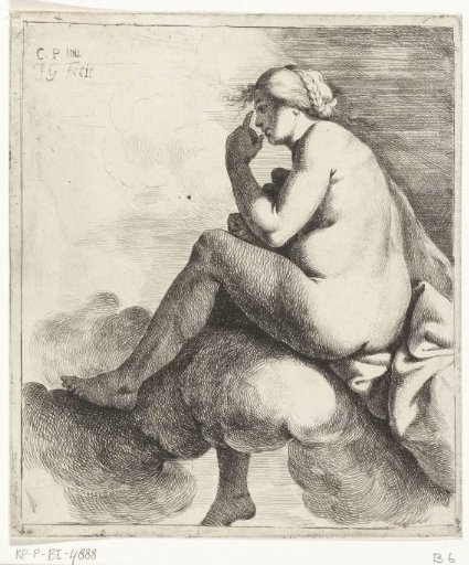 Juno seated on clouds