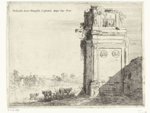 Ruin of the Arch of Constantine in Rome