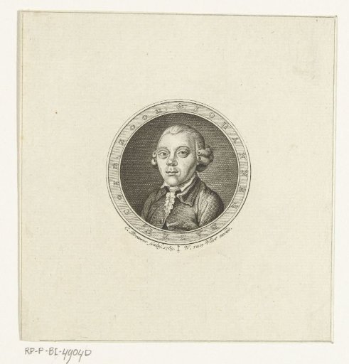 Portrait of author Johannes Cornelisz. Hazeu