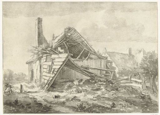 Dilapidated farmhouse