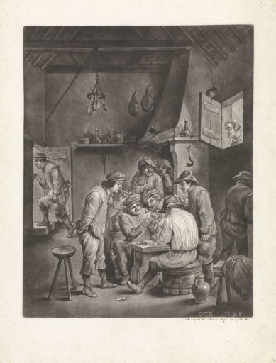 Peasants Smoking and Playing Cards in an Inn