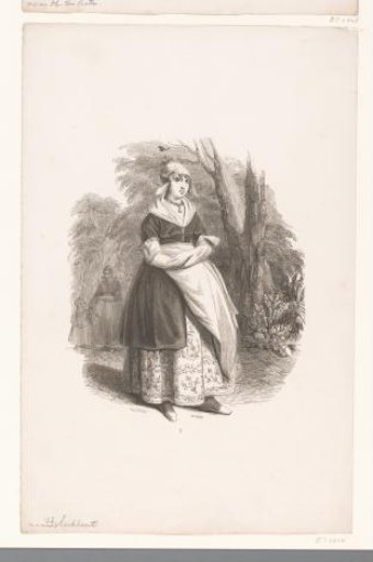 Woman with arms folded in a forest