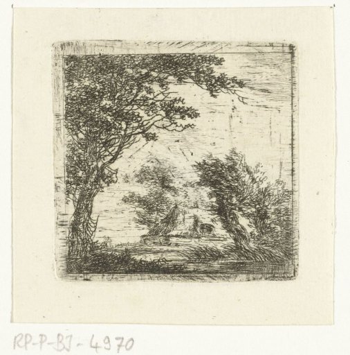 Farmhouse among trees