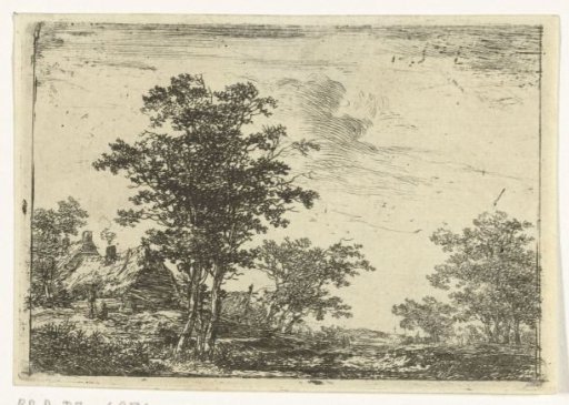 Farmhouse with a smoking chimney