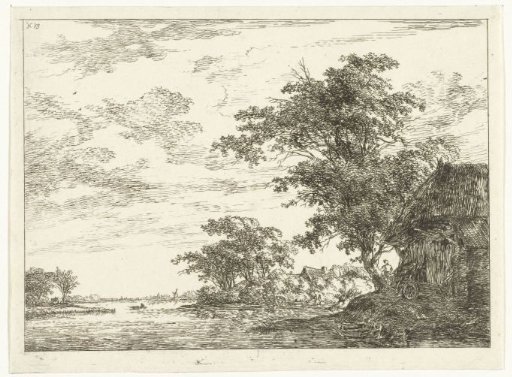 Landscape with winding river